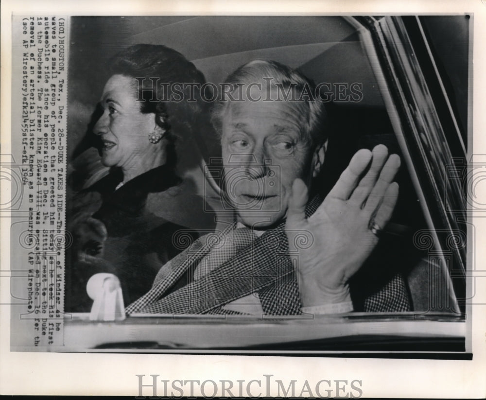 1965 Press Photo The Duke of Windsor after his operation - Historic Images