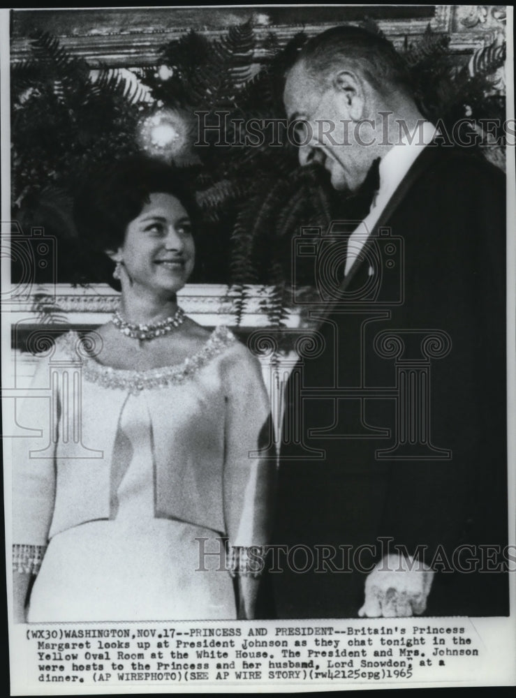1965 Princess Margaret with President Johnson at the White House - Historic Images