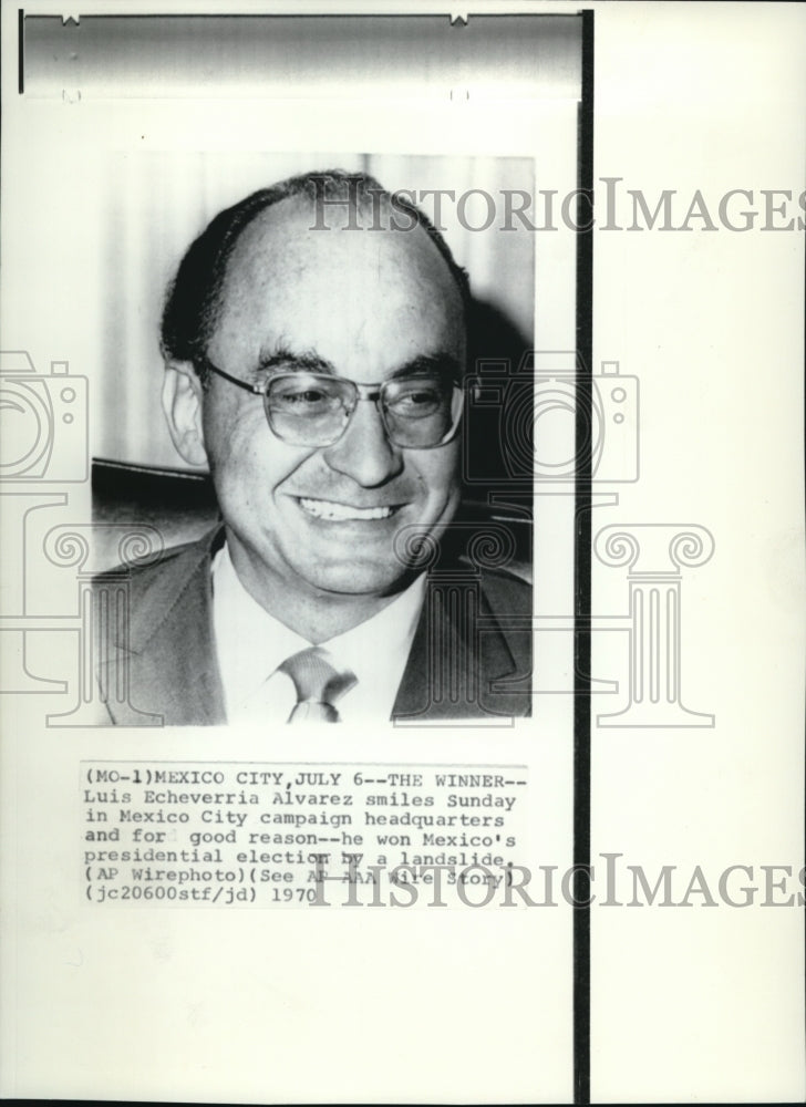 1970 Press Photo Luis Echeverria Alvarez won Mexico&#39;s Presidential Election - Historic Images