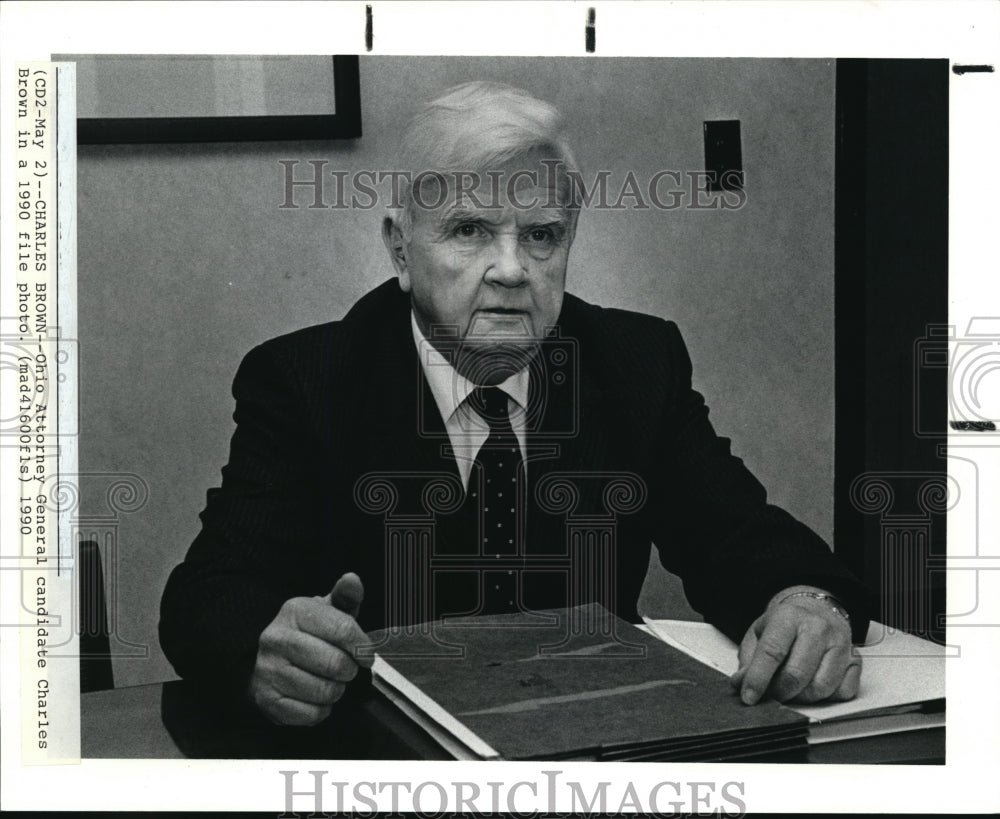 1980 Press Photo Charles T. Brown candidate for Ohio Attorney General - Historic Images