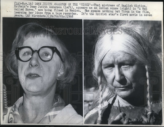 1968 Wire Photo Mistress of English diction, Britain's Dame Judith Anderson-Historic Images