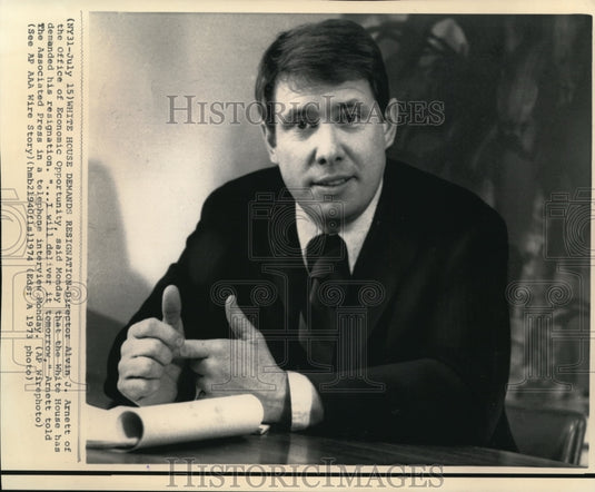 1973 Press Photo Alvin J. Arnett of the Office of Economic Opportunity said that - Historic Images