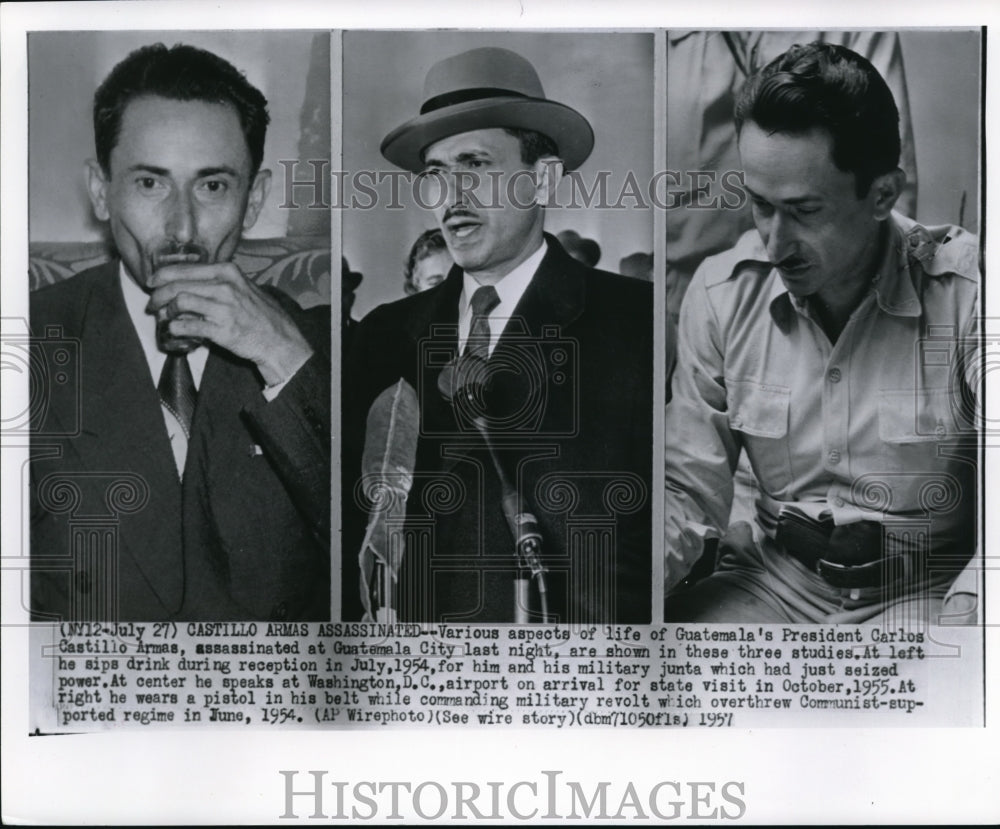 1954 Press Photo Various aspects of life of Guatemala&#39;s President Carlos - Historic Images