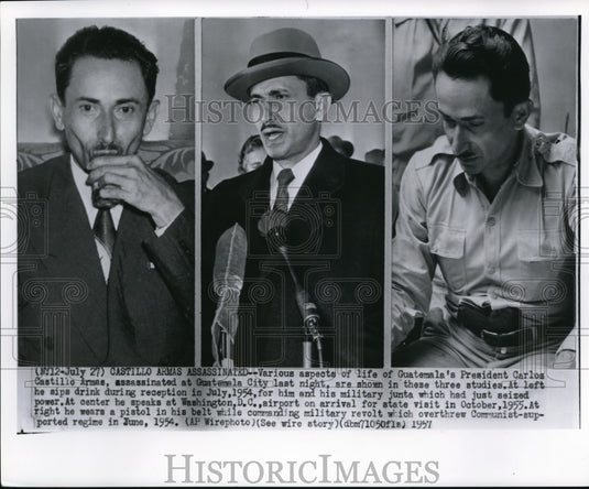 1954 Press Photo Various aspects of life of Guatemala's President Carlos - Historic Images