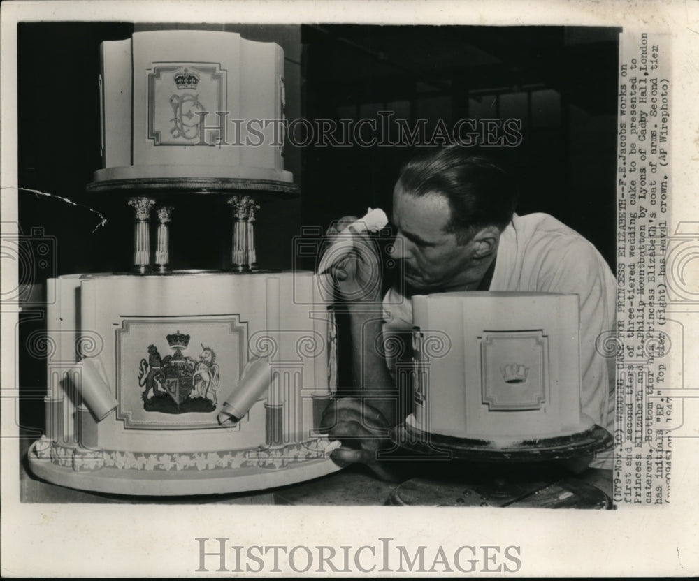 1947 F.E Jacobs works on first and second tiers of 3 - Historic Images