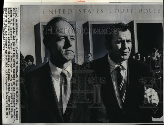1973 Wire Photo Howard Hunt Jr. , former White House aid was charged-Historic Images