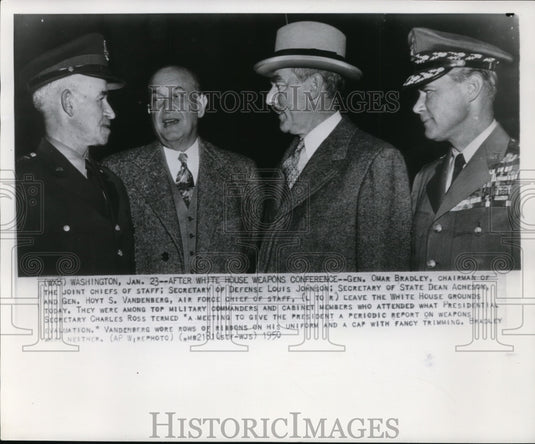 1950 Press Photo After White House Weapons Conference - Historic Images