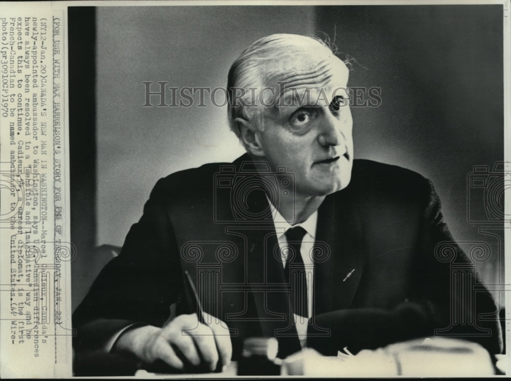 1970 Canada&#39;s new appointed Ambassador to Washington, MarcialCadieux - Historic Images