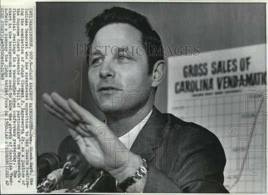 1970 Wire Photo Senator Birch Bayh, Indiana Democrat  - Historic Images