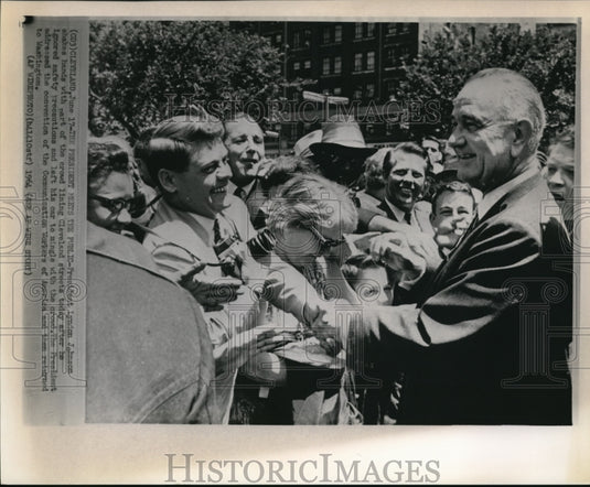 1964 Pres Lyndon Johnson address d Communication Workers of America - Historic Images