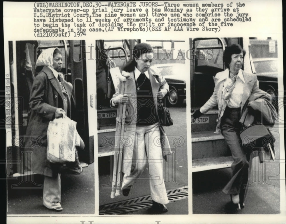 1975 Press Photo The three women members of Watergate cover up trial jury - Historic Images