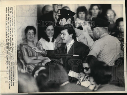 1973 Press Photo The Watergate Bugging Case hearing's scenes - Historic Images