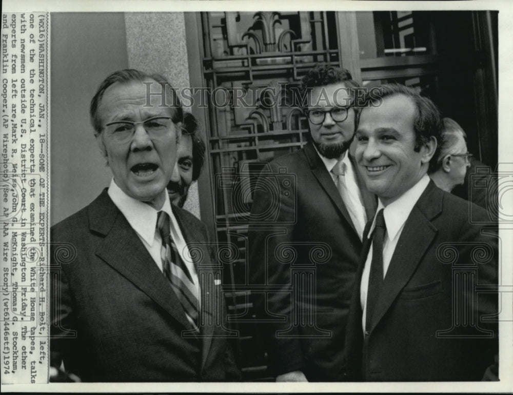 1974 Wire Photo One of the technical experts that examined the Watergate tapes - Historic Images