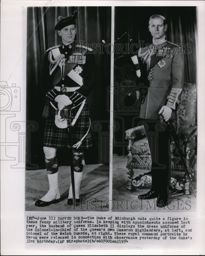 Press Photo The Duke of Edinburgh in a Figure in Military Uniforms-Historic Images