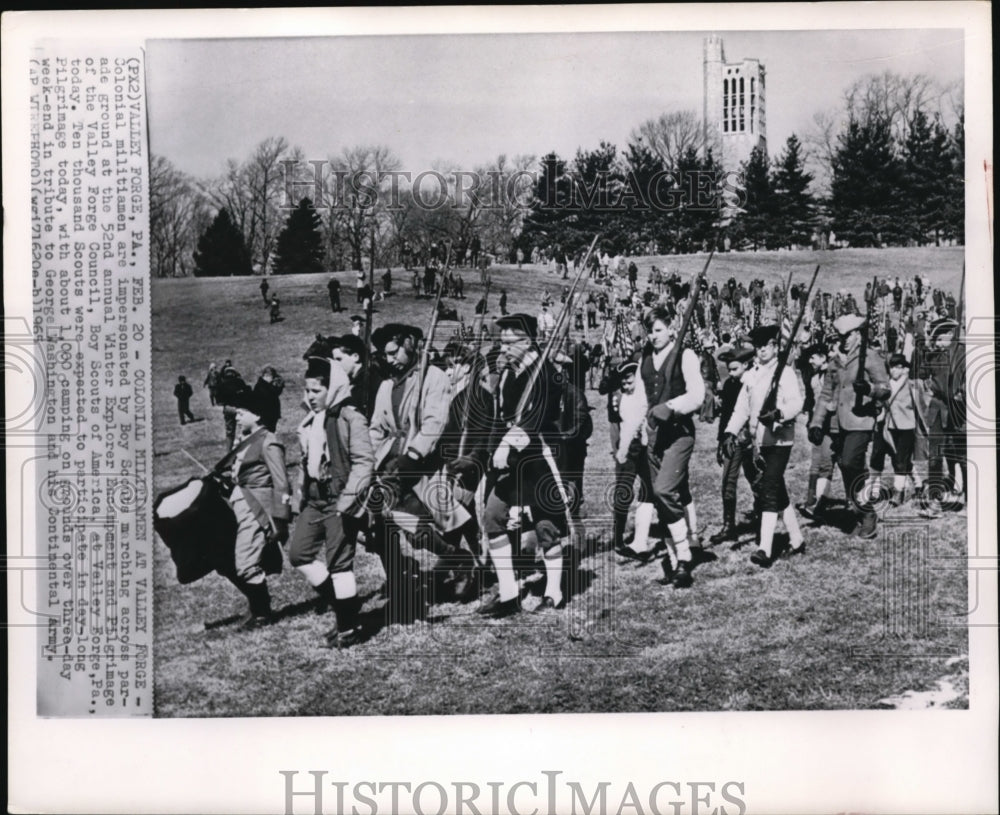 1965 Wire Photo The Scouts during the winter explorer encampment  - Historic Images