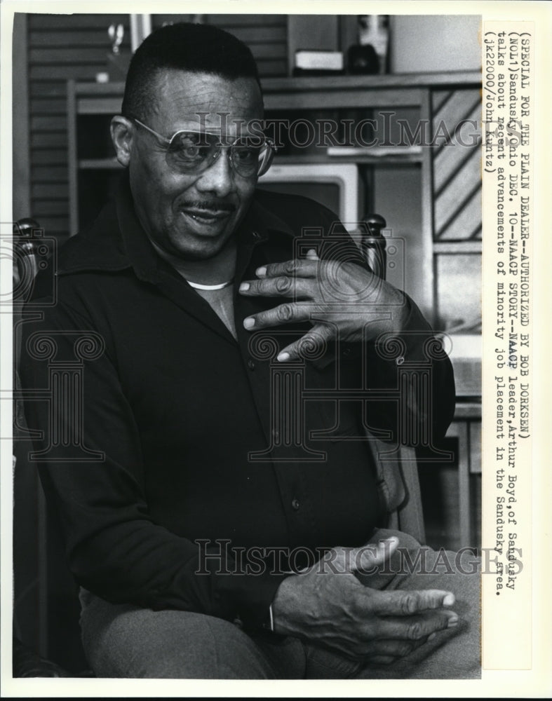 1992 Press Photo NAACP leader Arthur Boyd of Sandusky - Historic Images