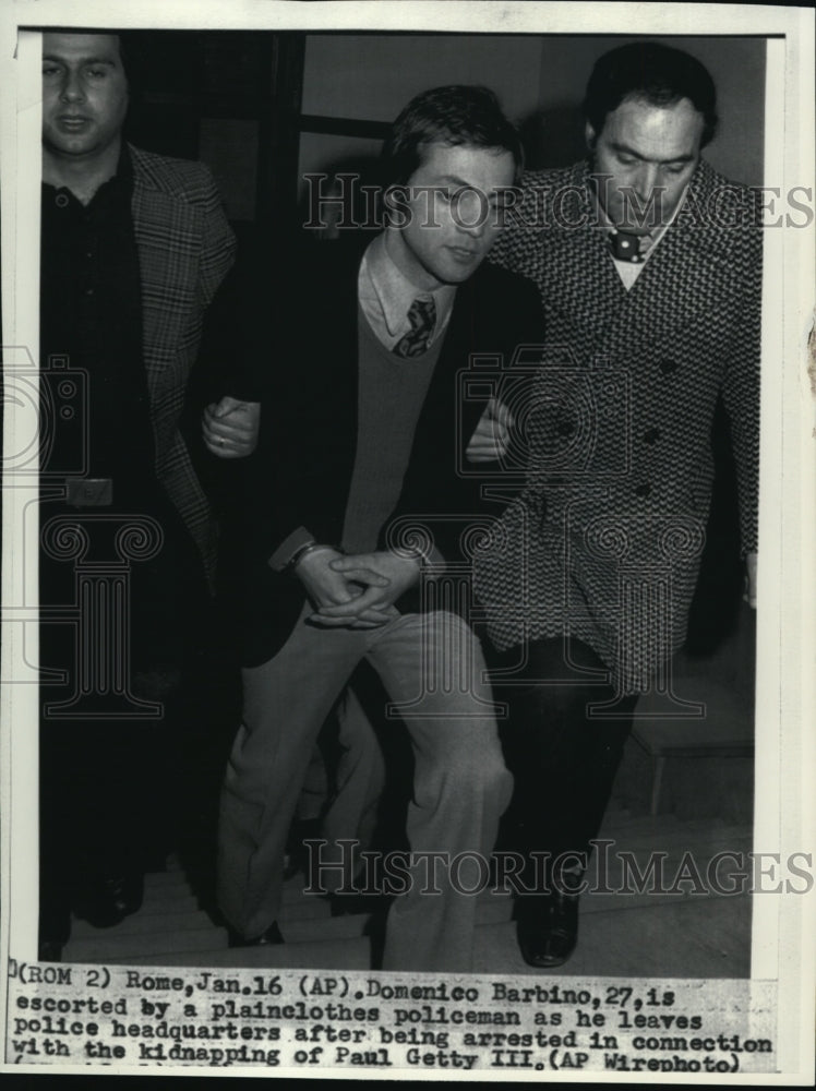 1974 Press Photo Domenico Barbino Arrested - Historic Images