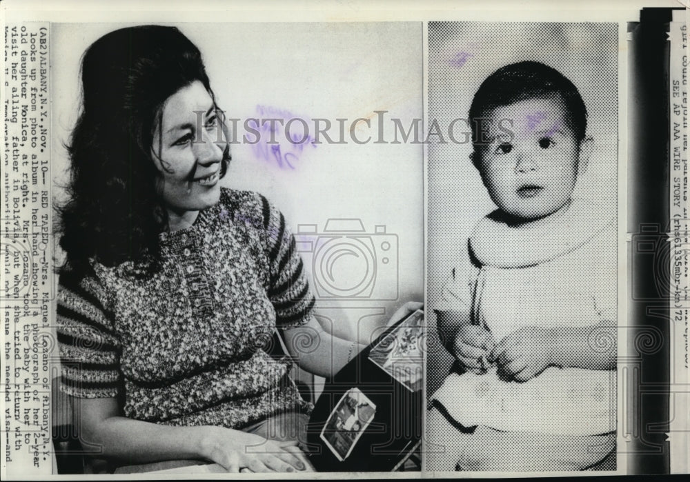 1972 Press Photo Mrs. Miguel Lozano &amp; her daughter Monica - Historic Images