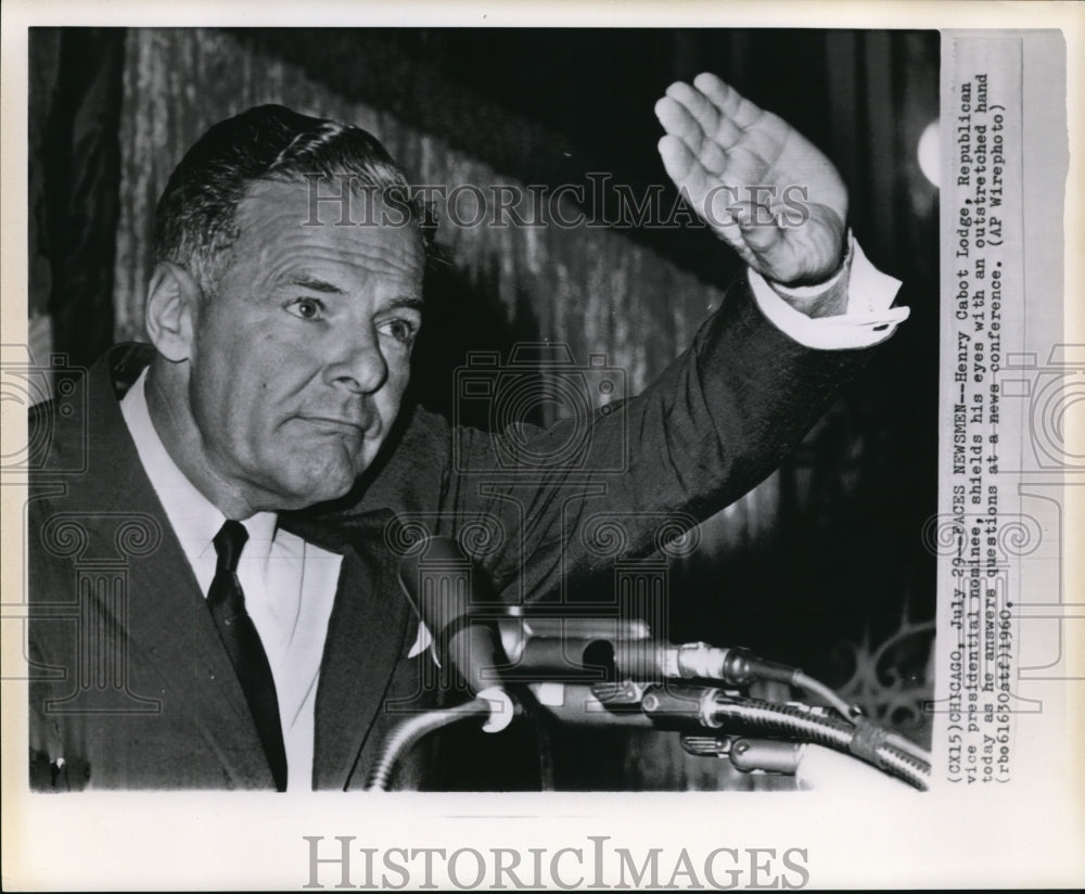 1960 Press Photo Republican vice presidential nominee, Henry Cabot Lodge - Historic Images