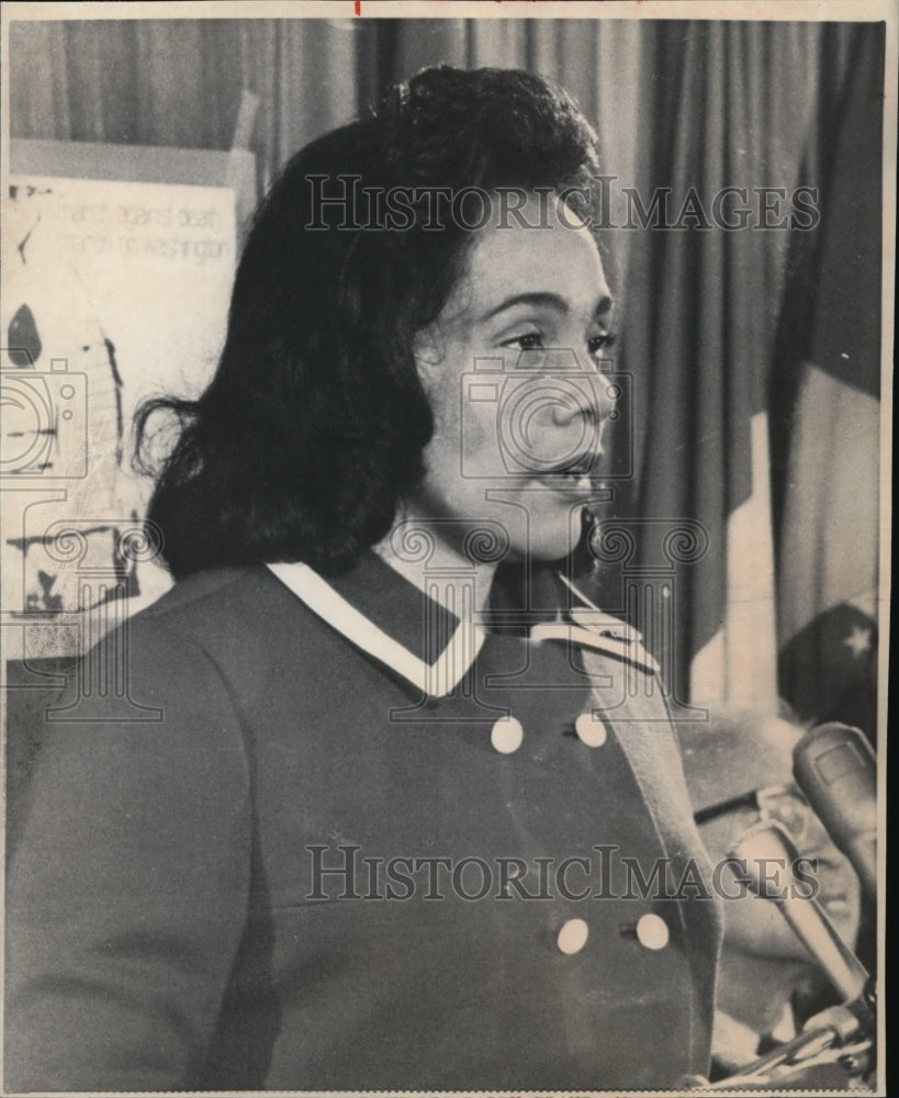 1969 Wire Photo Mrs. Coretta King at the Washington News conference - cvw03294 - Historic Images