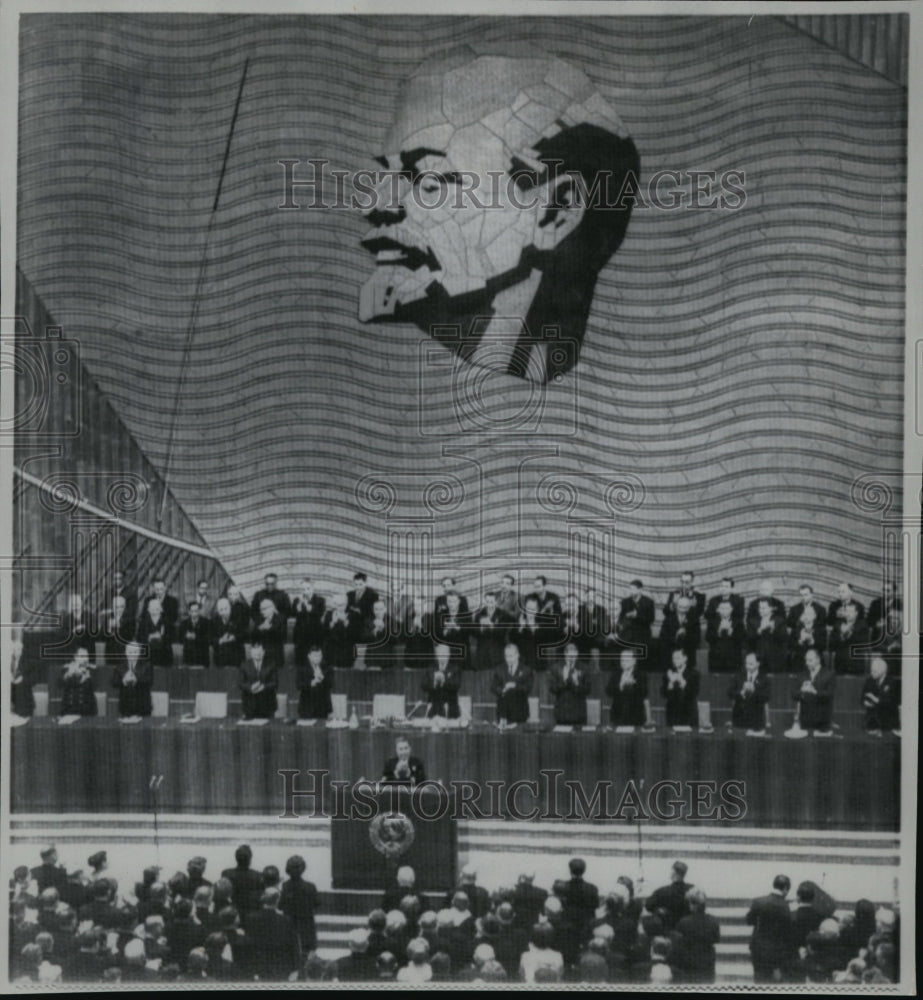 1967 Press Photo Soviet Communist party chief Leonid I. Breshnev, at the podium-Historic Images