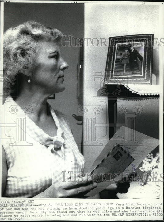 1972 Vera List's grieving comes to an end after receiving happy note - Historic Images