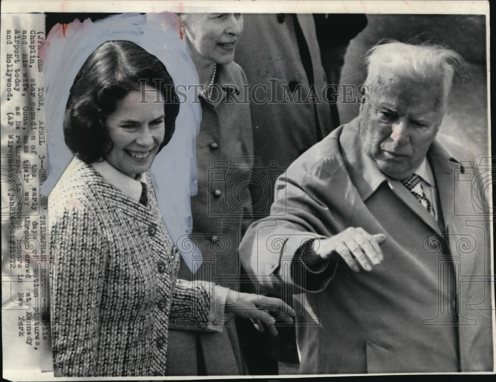 1972 Press Photo Charlie Chaplin, star comedian of the early days of motion - Historic Images