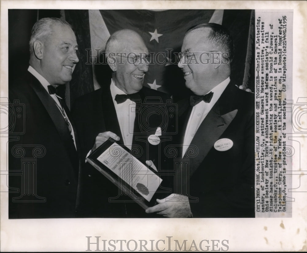 1956 Press Photo Fellow Buckeyes get together of society&#39;s fall dinner - Historic Images