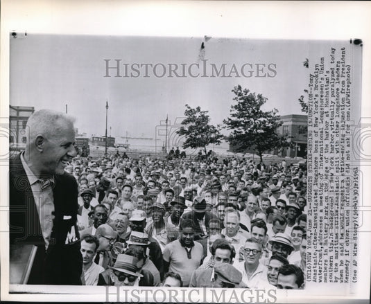 1961 Wire Photo Tony Anastacio addresses a meeting - cvw03810 - Historic Images