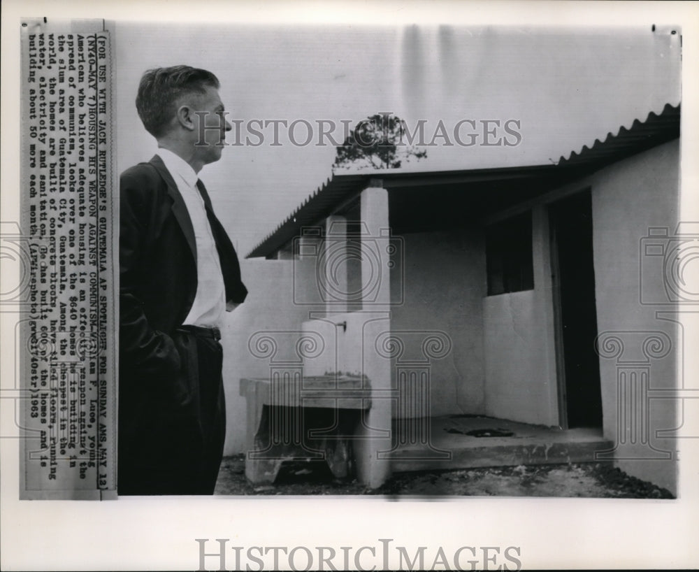 1963 Press Photo William F. Luce in Guatemala - Historic Images