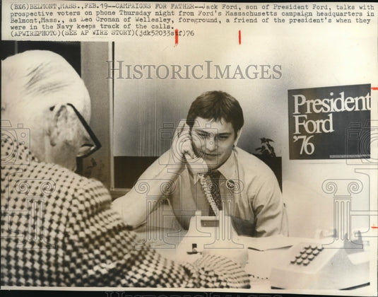 1976 Wire Photo Jack Ford, President Ford's son during his campaign - cvw03863 - Historic Images