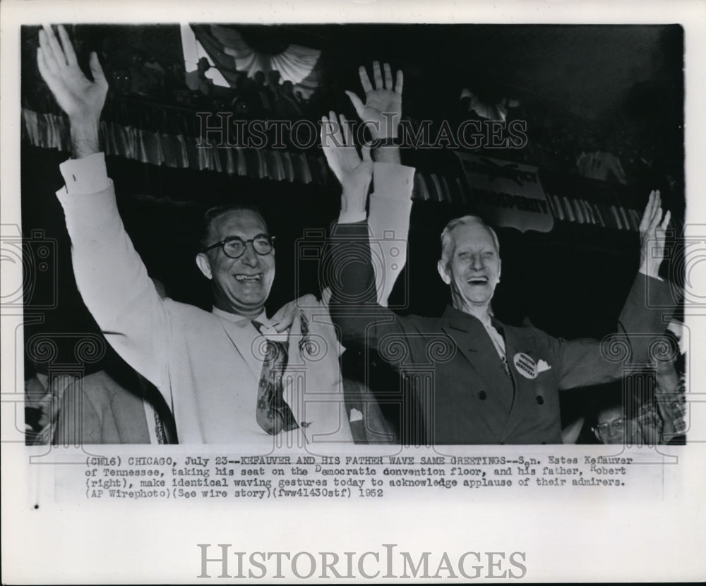 1952 Press Photo Senator Estes Kefauver of Tennesse on the Democratic convention - Historic Images