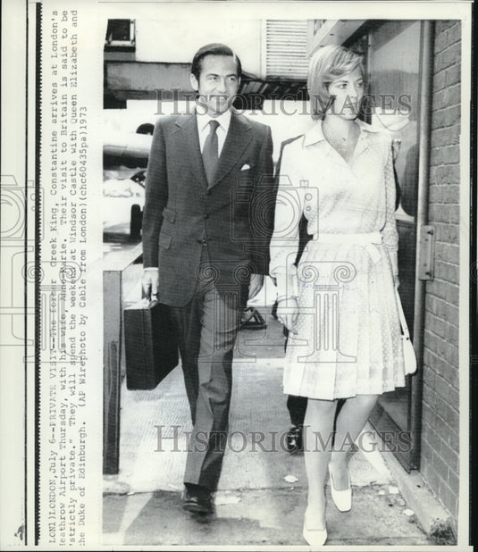 1973 Greek King Constatine and wife Ann - Historic Images