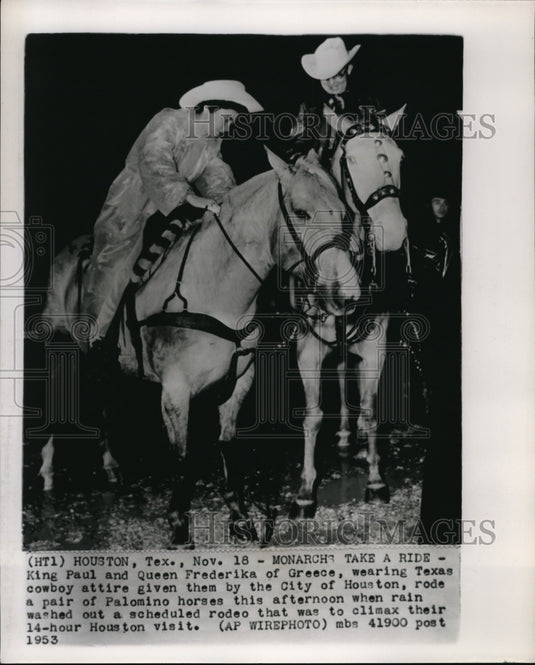 1953 King Paul and Queen Frederika of Greece - Historic Images