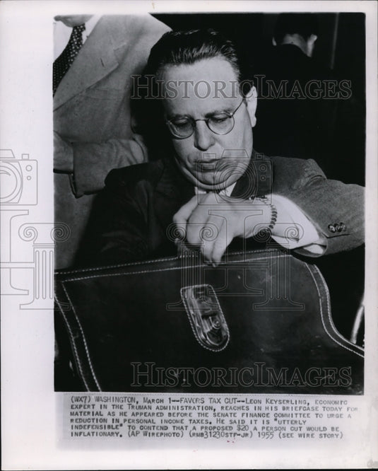 1955 Leon Keyserling, economic expert in the Truman Administration - Historic Images