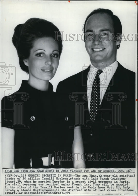 1969 Press Photo The Aga Khan, 32 year old spiritual leader of 20 million Ismail - Historic Images