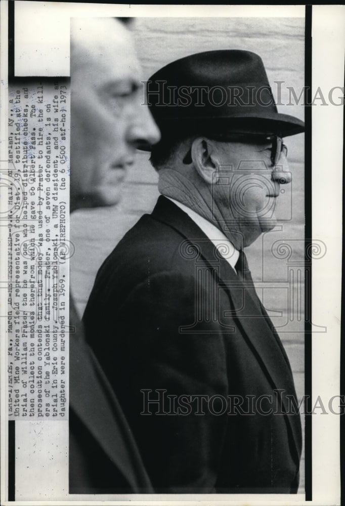 1973 Wire Photo A United Mine Workers field representative for Dist. 19, - Historic Images