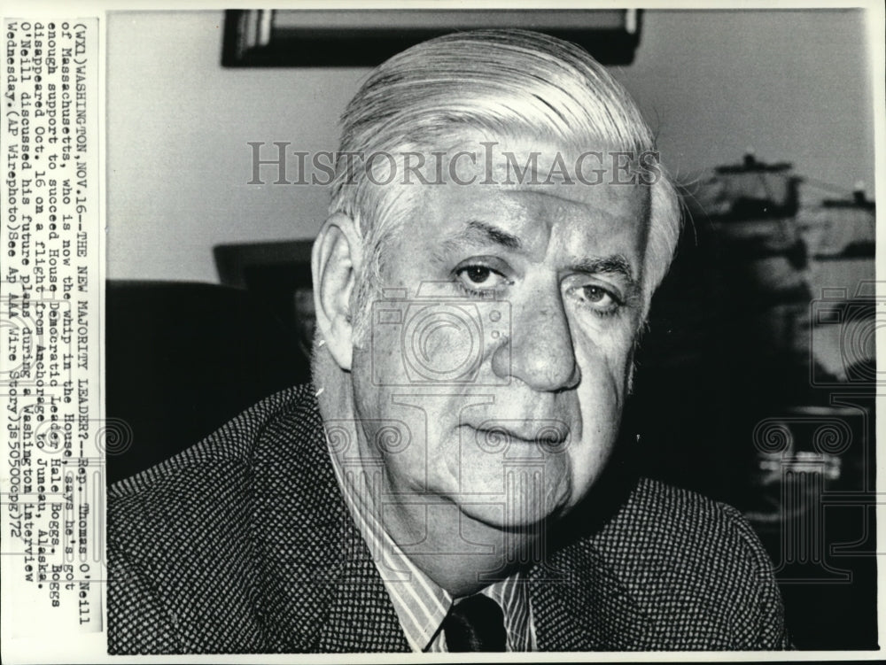 1972 Wire Photo Representative Thomas O&#39;Neill of Washington - cvw04570-Historic Images