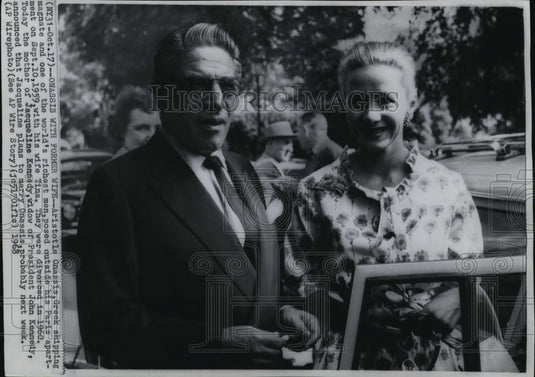 1968 Press Photo Aristotle Onassis, Greek shipping magnate and one of the world - Historic Images