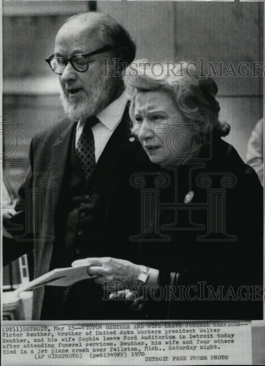 1970 Press Photo Victor Reuther, brother of United Auto Workers president Walter - Historic Images