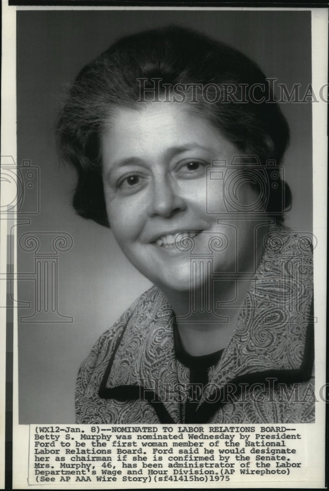 1975 Betty Murphy nominated to National Labor Relations Board-Historic Images