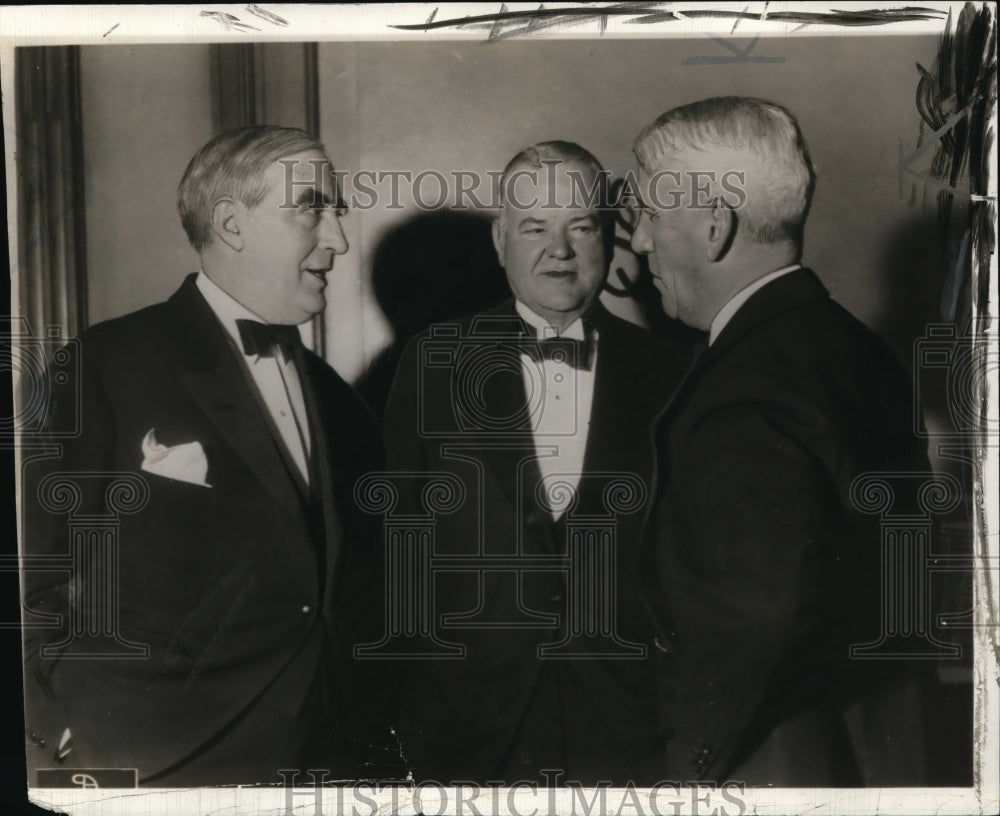 1935 Press Photo Herbert Hoover, Edward Rickson and William Haskell - Historic Images