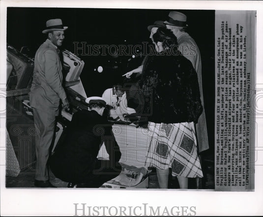 1961 Press Photo Brig. Trujillo's flight delayed for 3 hours due of bomb threat - Historic Images