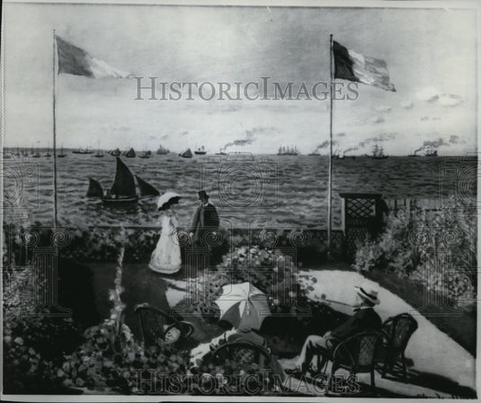 1967 Wire Photo "The Terrace at St. Adresse by Claude Monet sold for $1,411,200 - Historic Images
