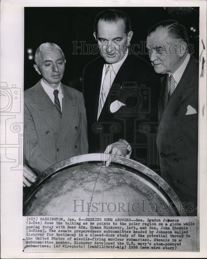 1958 Press Photo Senate seeking answers for potential threat to US - Historic Images