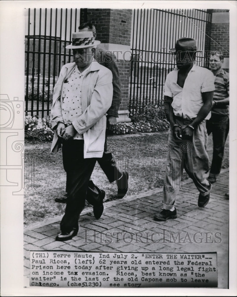 Press Photo Ricca entered Federalprison after legal fight on income tax evasion- Historic Images