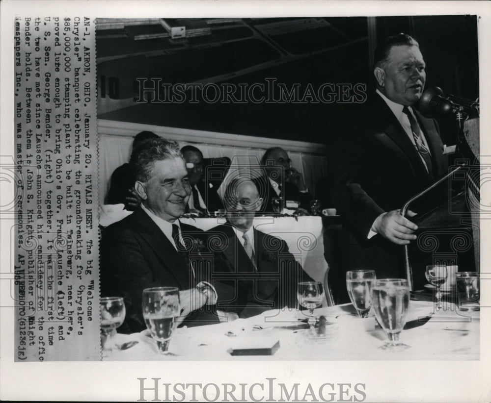 1956 Gov. Frank Lausche and Senator George Bender - Historic Images