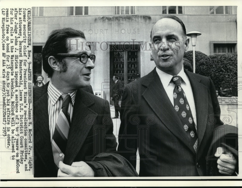 1973 Press Photo James W. McCord Jr., former security chief for President Nixon - Historic Images