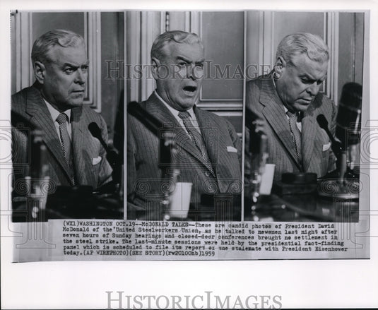 1950 Press Photo President David McDonald of the United Steel Worker - Historic Images