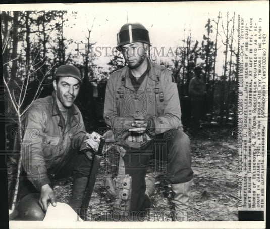1943 Wire Photo Captain Winthrop Rockefeller and Frank Morris  - Historic Images
